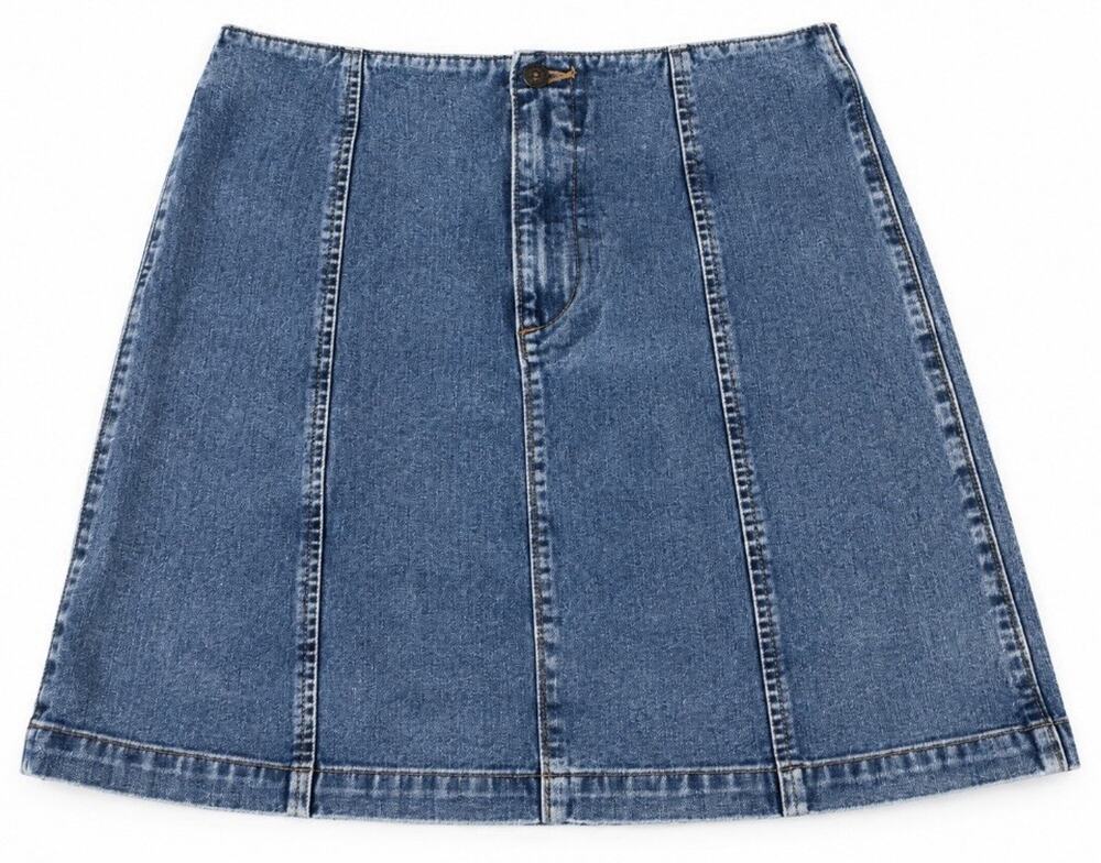 GAP Vintage Women’s Size 6 Blue Denim A-Line Mini Skirt Paneled 100% Cotton Y2K